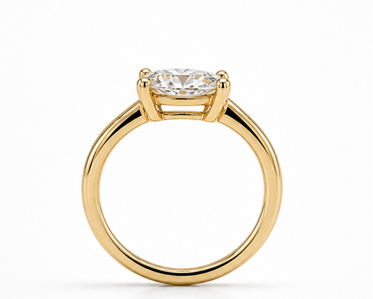 Diamond Pinky Twist Oval Ring 0.82ct