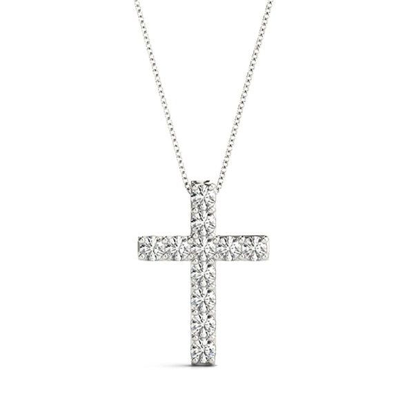 11 Stone Cross Pendant 2.75Ct