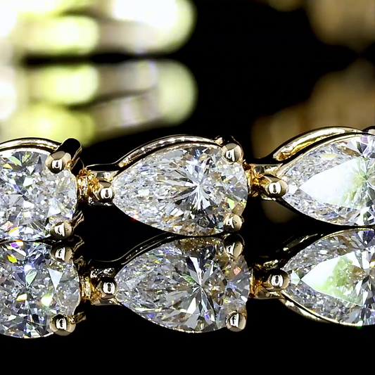 Lab Diamond Pear Tennis Bracelet 3.85ct