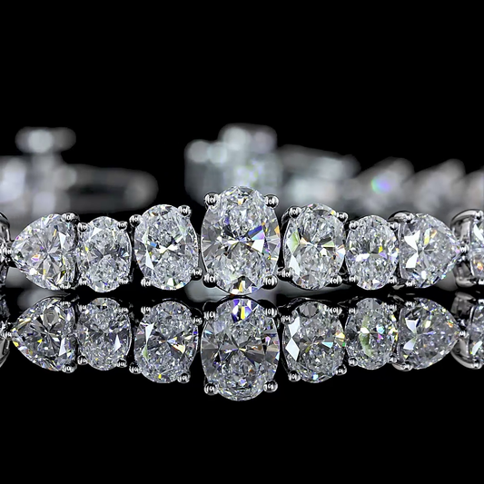 Lab Diamond Mixed Shaped Tennis Bracelet 6.96ct