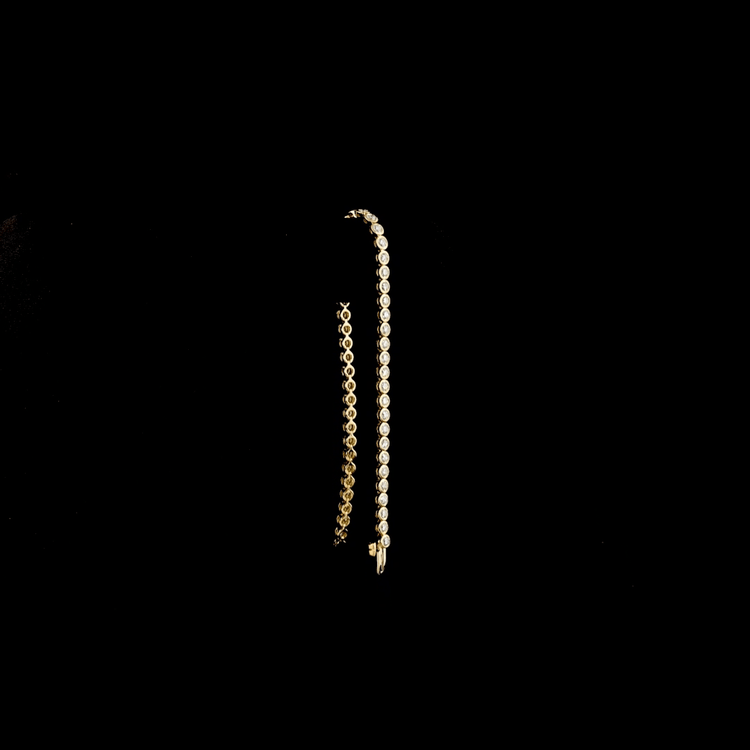 Lab Diamond Round Bezel Tennis Bracelet 1.75ct