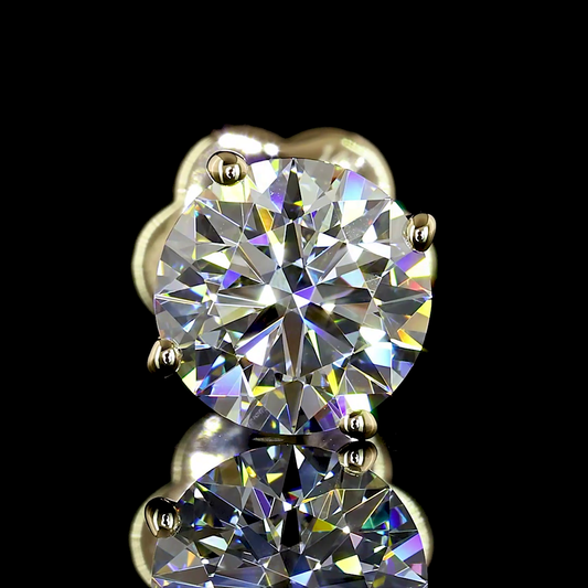 Lab Diamond Stud Earring 2.98ct