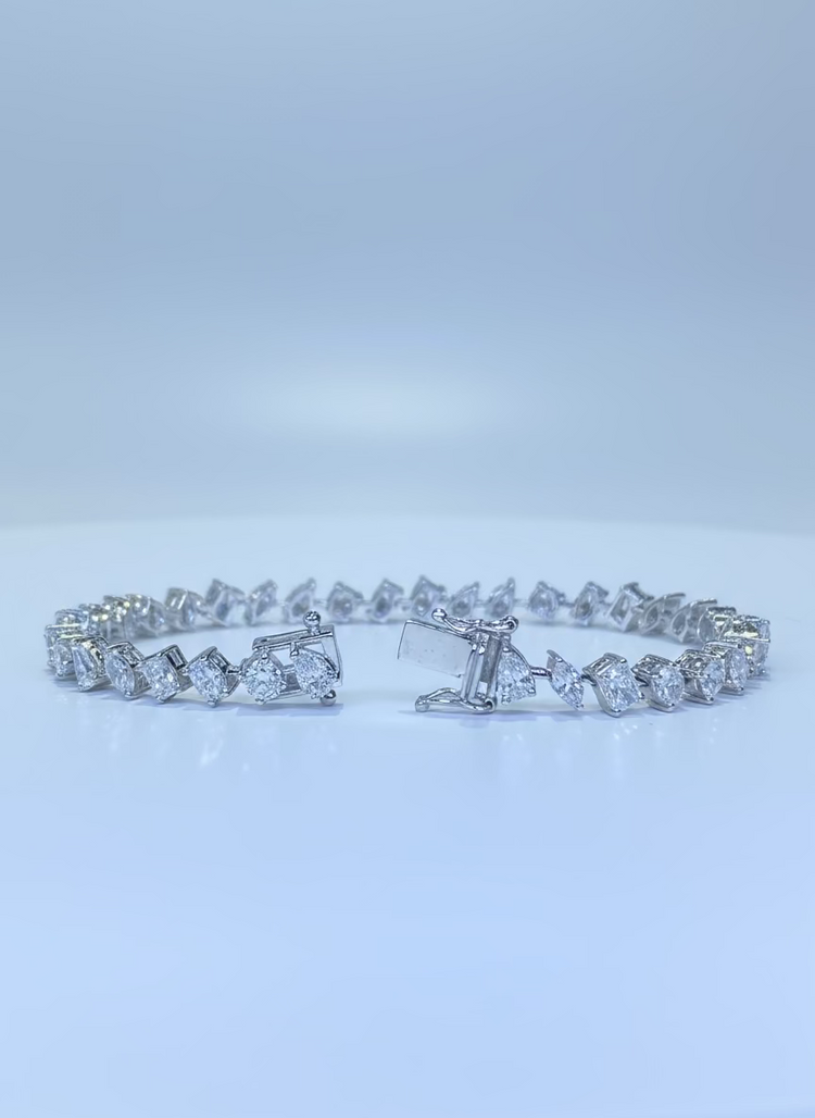 Multi Shaped Tennis Bracelet 6.85