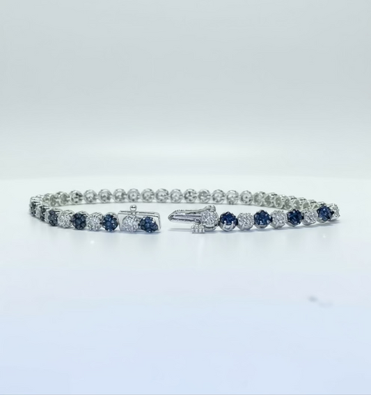 Blue Diamond Tennis Bracelet 2.00ct