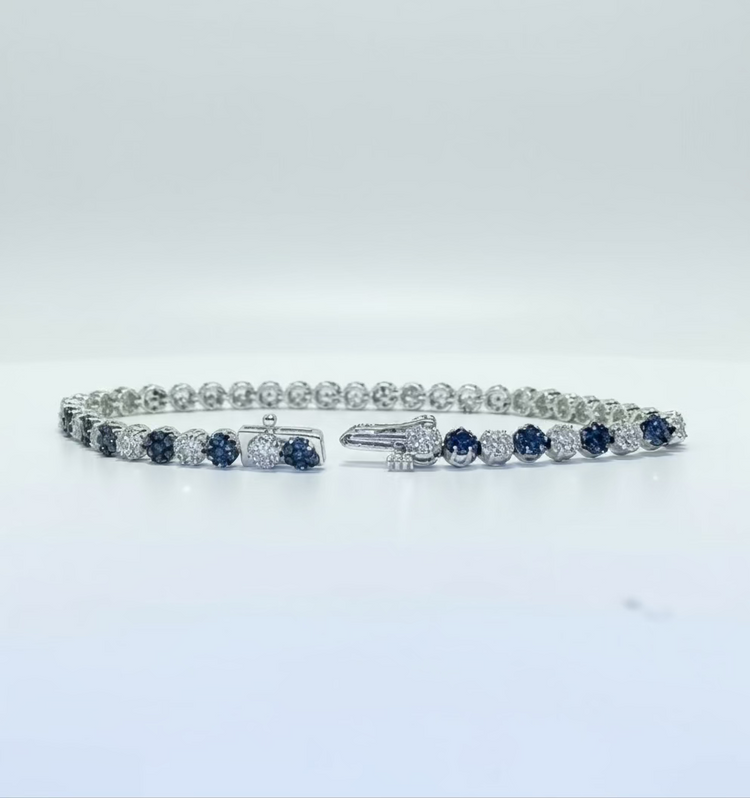 Blue Diamond Tennis Bracelet 2.00ct
