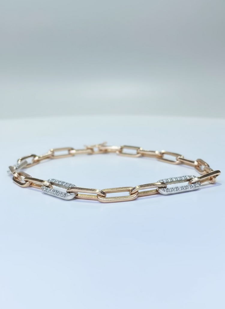 Paperclip Diamond Bracelet 1.01ct