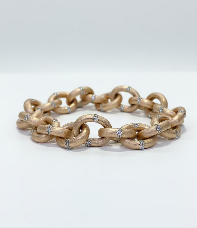 Diamond Oval Link Bracelet 1.90ct