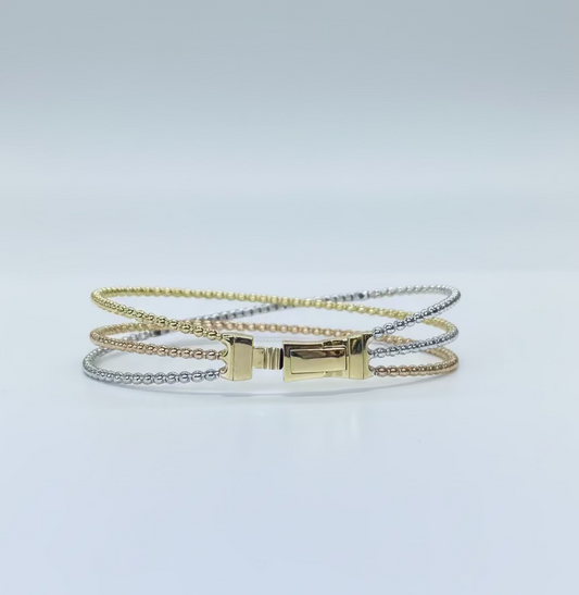 Diamond Tri Color Bangle 0.50ct