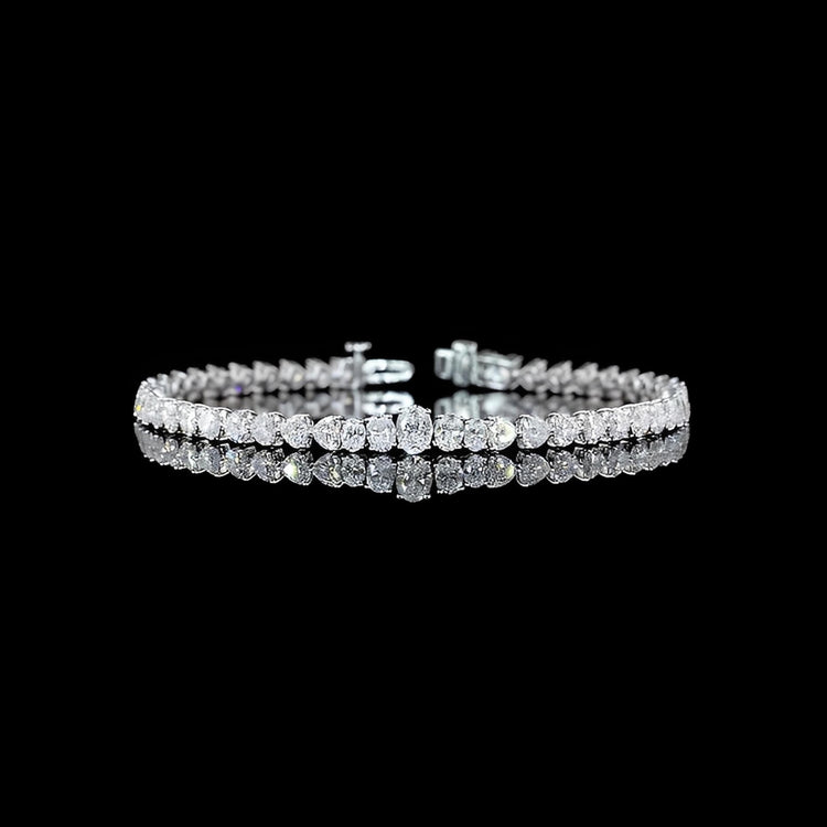 Lab Diamond Mixed Shaped Tennis Bracelet 6.96ct