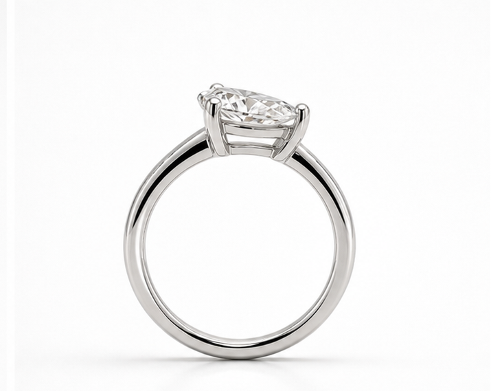 Diamond Pear Shape Pinky Ring 0.80ct