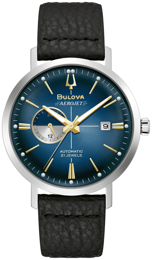 Bulova 96B374 Aerojet automatic blue dial watch - front