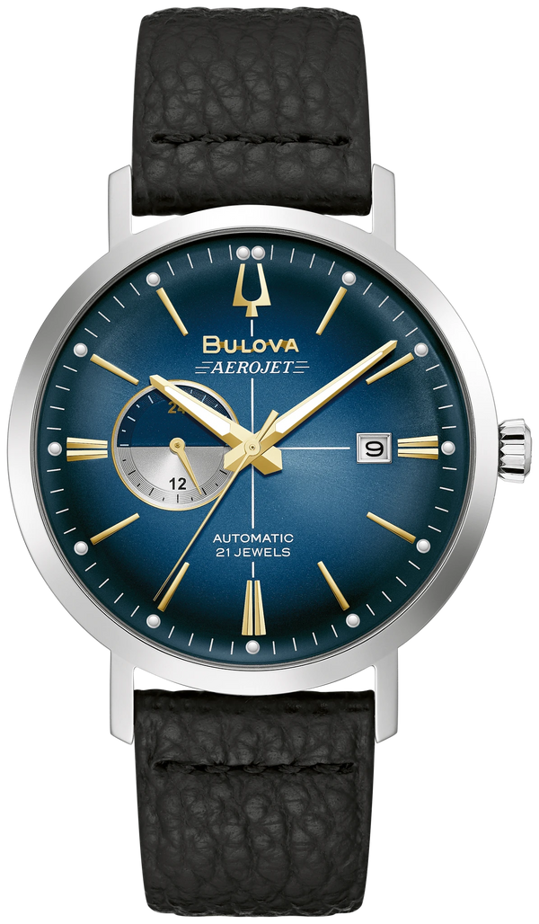 Bulova 96B374 Aerojet automatic blue dial watch - front