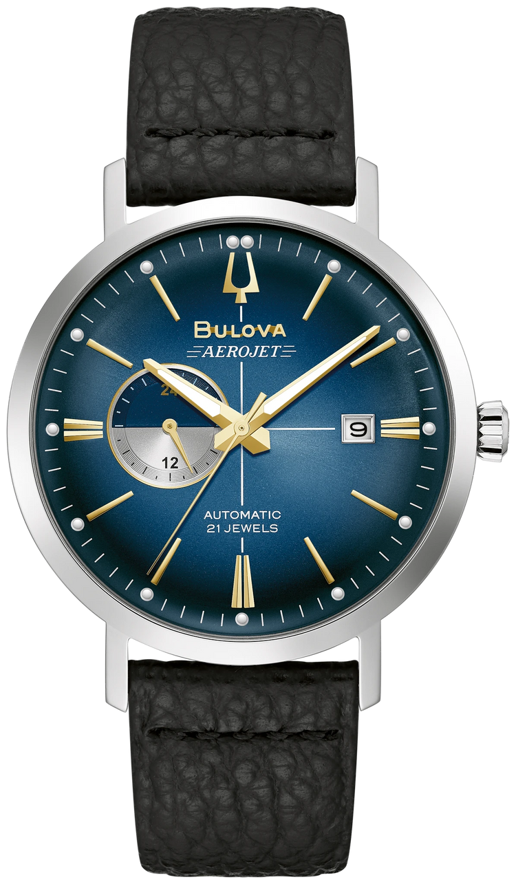 Bulova 96B374 Aerojet automatic blue dial watch - front