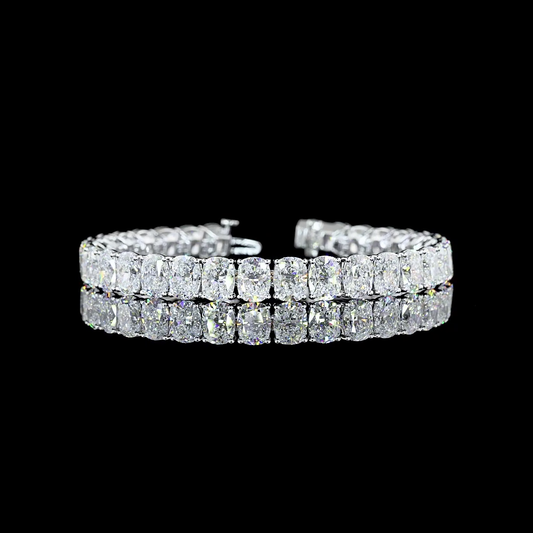 Lab Diamond Oval Tennis Bracelet 19.90ct