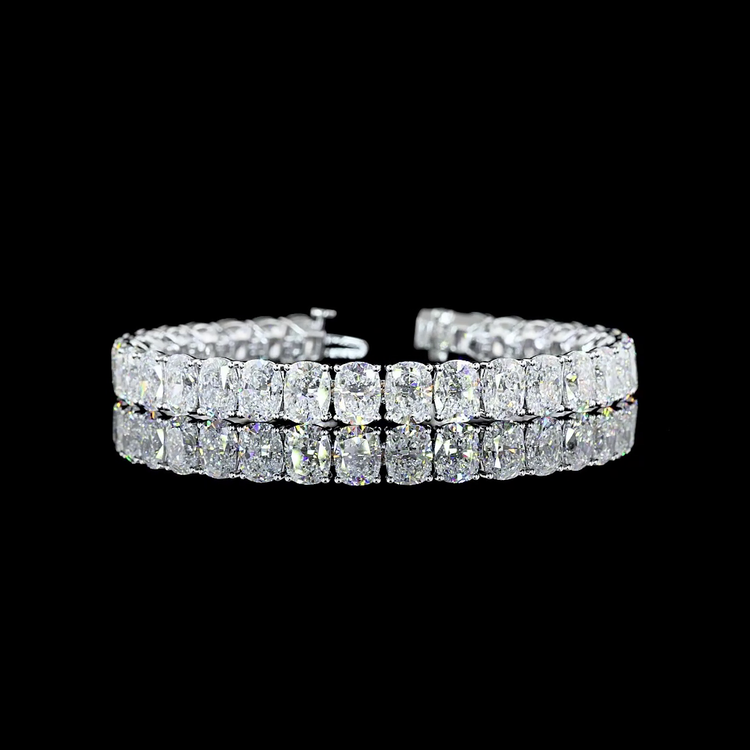 Lab Diamond Oval Tennis Bracelet 19.90ct