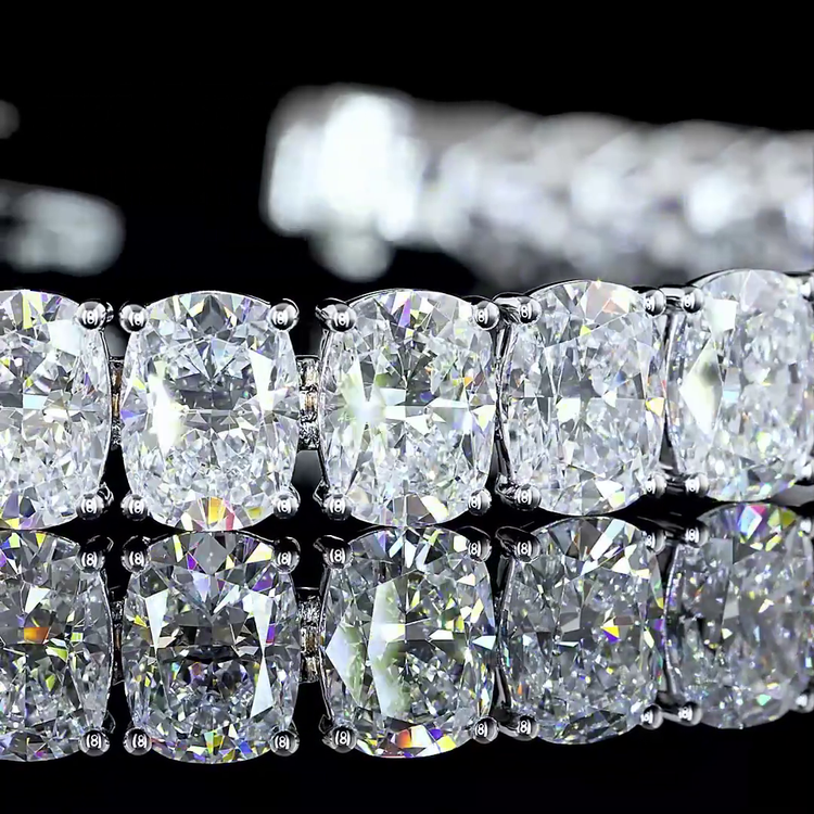 Lab Diamond Oval Tennis Bracelet 19.90ct