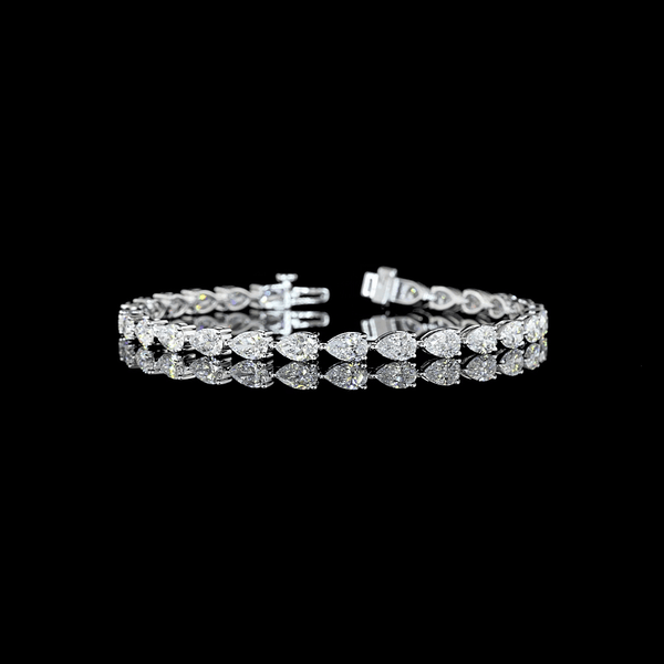 Lab Diamond Pear Tennis Bracelet 9.21ct
