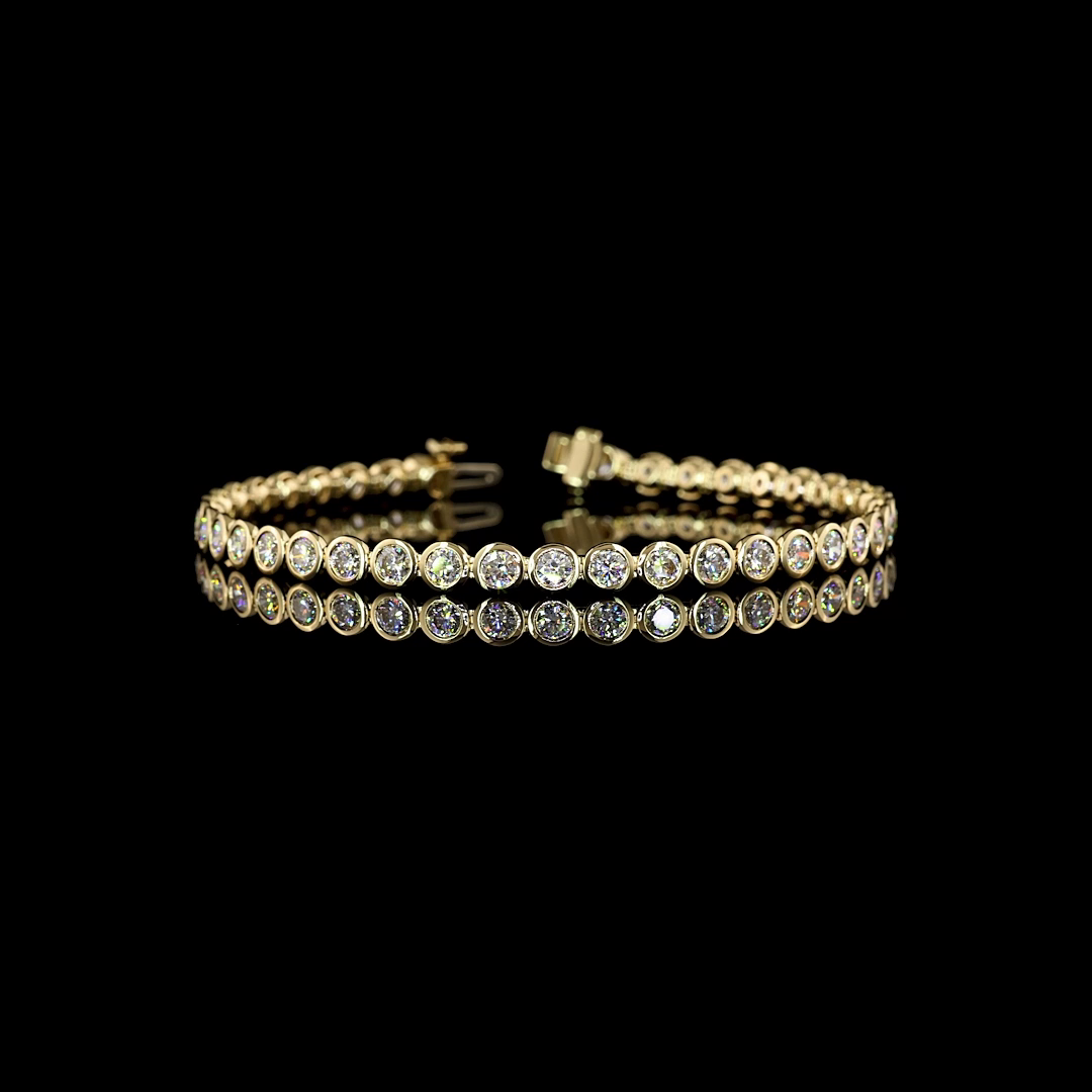 
                    Lab Diamond Bezel Round Tennis Bracelet 4.15ct
                  