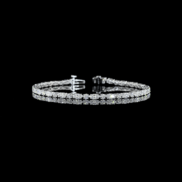 Lab Diamond Marquise & Round Tennis Bracelet 4.16ct