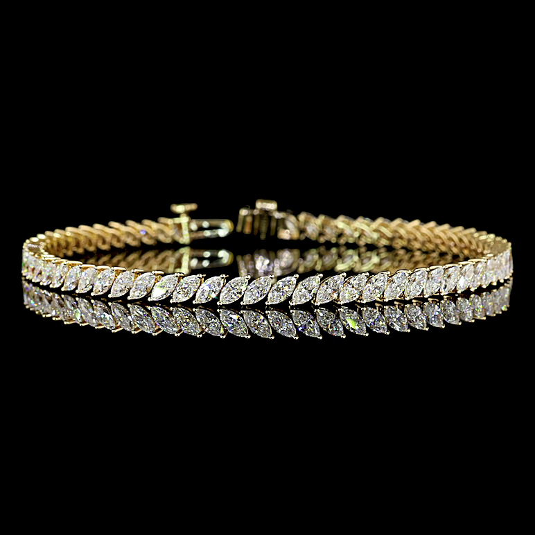 
                    Lab Diamond Marquise Tennis Bracelet 4.63ct
                  
