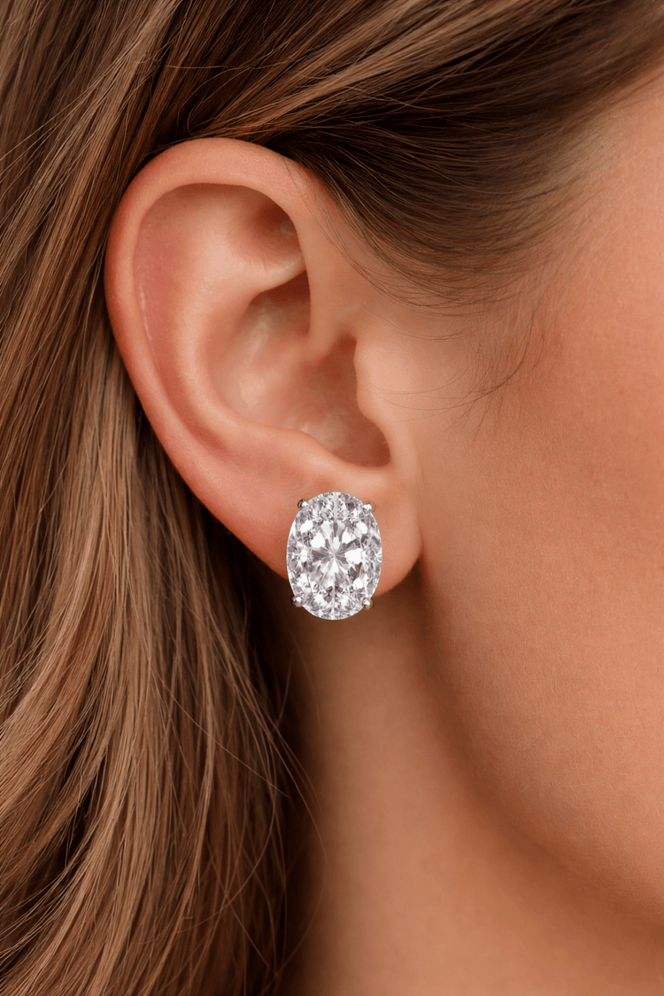 Oval Cut Stud 6.00ct