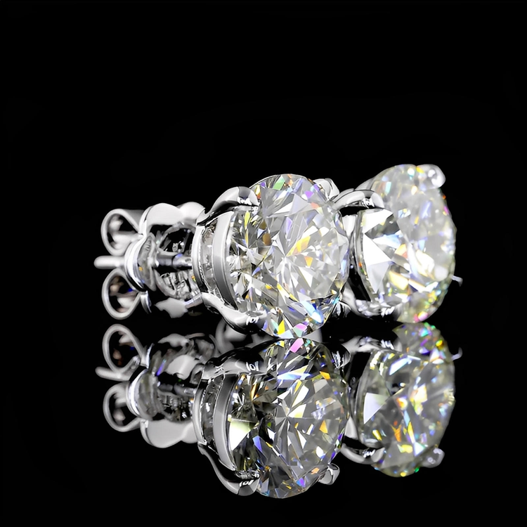 Lab Diamond Stud Earrings 3.06ct