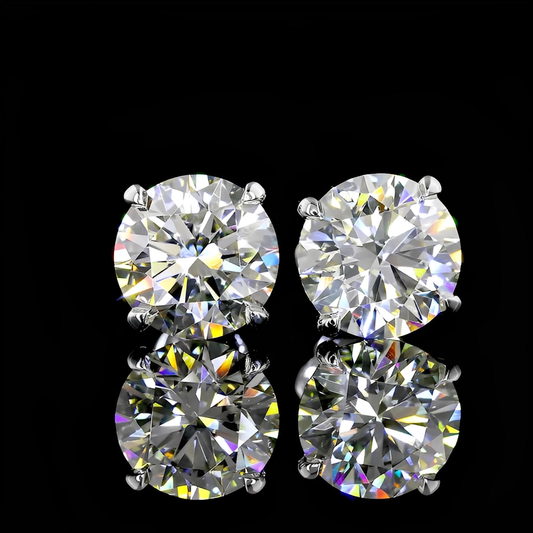 Lab Diamond Stud Earrings 3.06ct