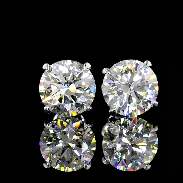 Lab Diamond Stud Earrings 3.06ct