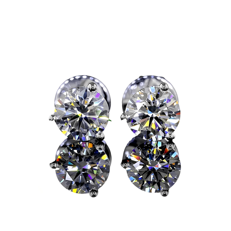 Lab Diamond Stud Earring 2.98ct
