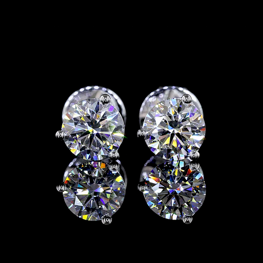 Lab Diamond Stud Earrings 3.03ct