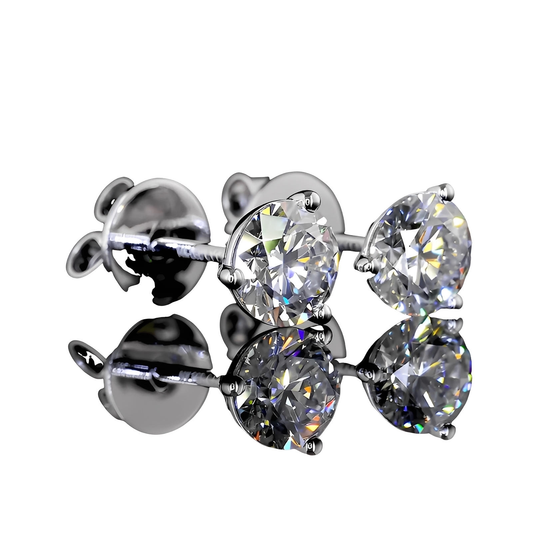 Lab Diamond Stud Earring 2.98ct