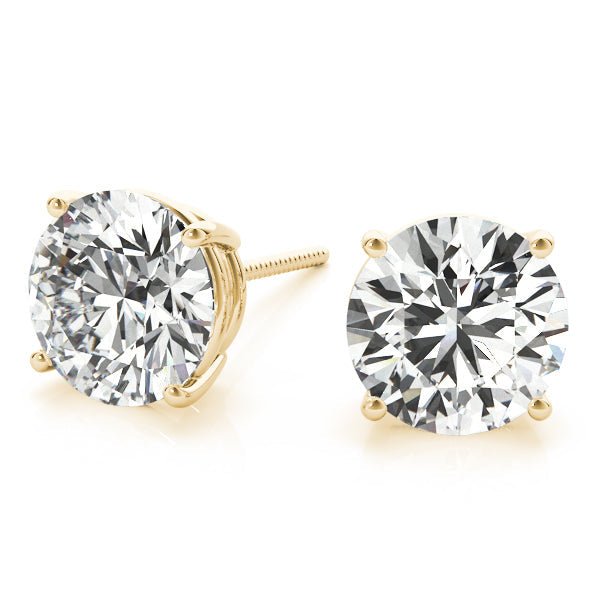 
                    14k white gold lab diamond stud earrings 2.00ct with brilliant round-cut diamonds
                  