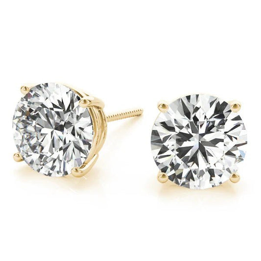 4.00ct diamond stud earrings set in 14k gold with brilliant sparkle and timeless design