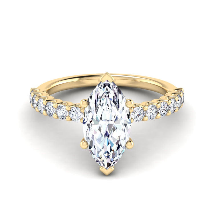 petite u prong engagement ring