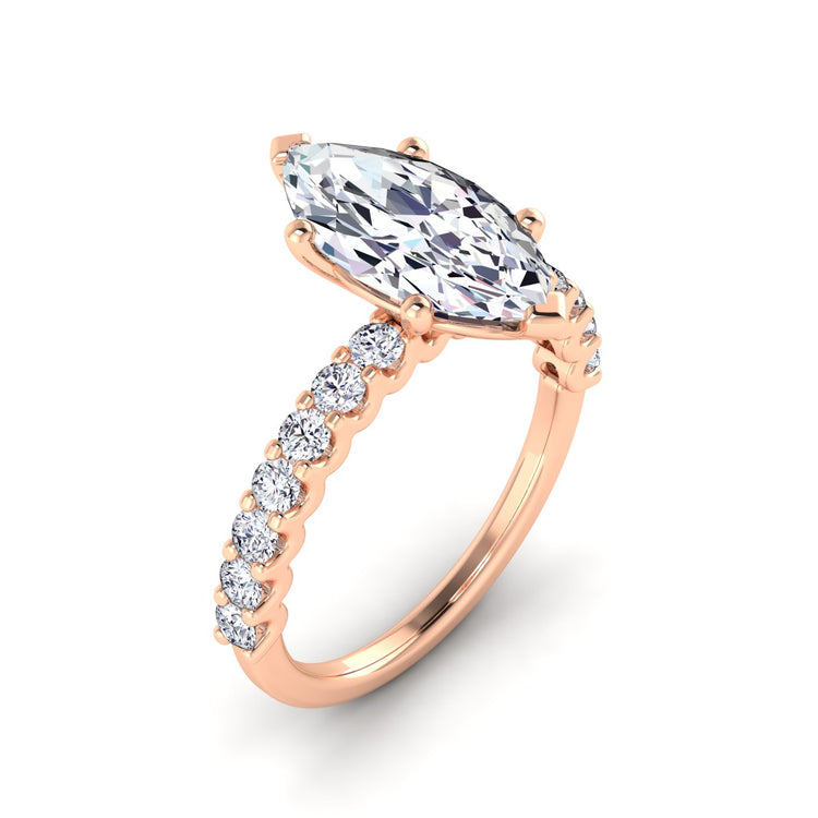 petite u prong engagement ring