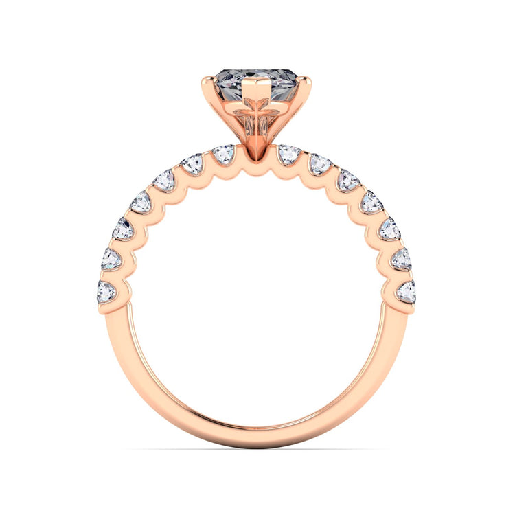petite u prong engagement ring