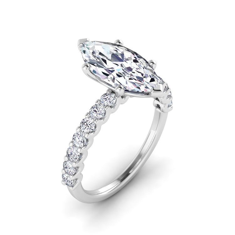 petite u prong engagement ring