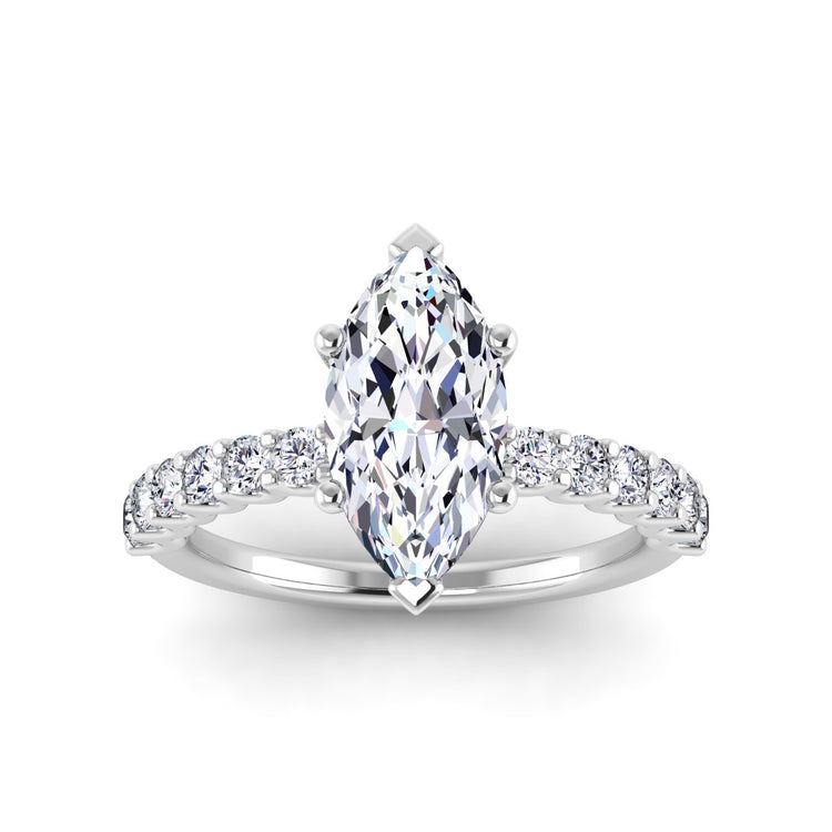 petite u prong engagement ring