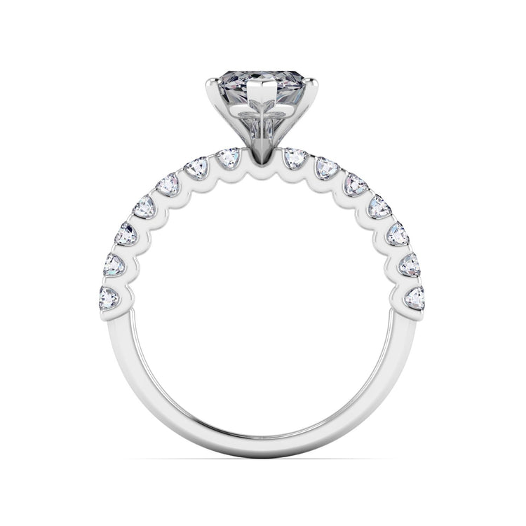 petite u prong engagement ring