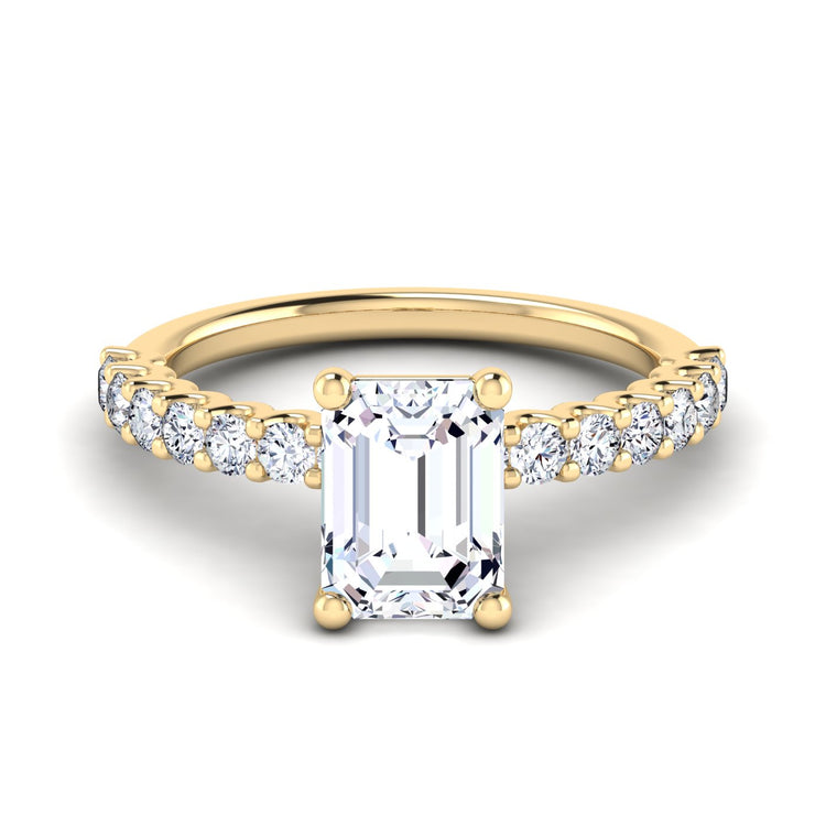 petite u prong engagement ring