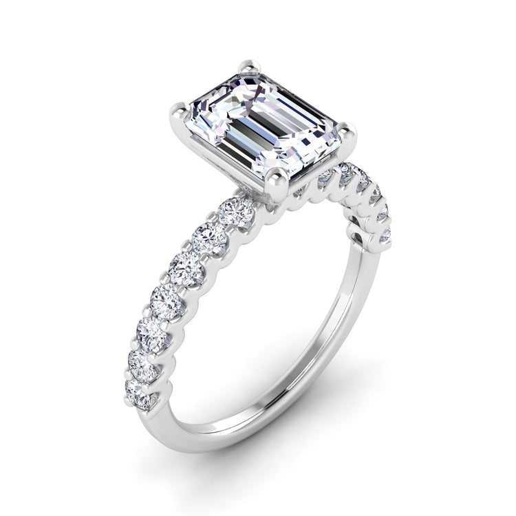 petite u prong engagement ring