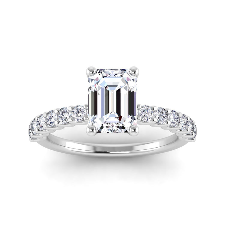 petite u prong engagement ring
