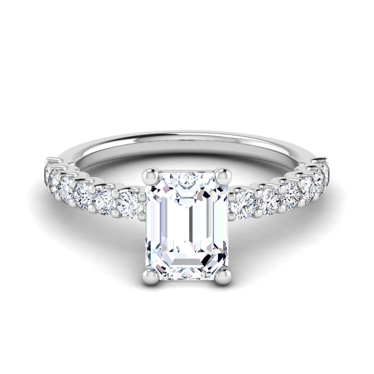 petite u prong engagement ring