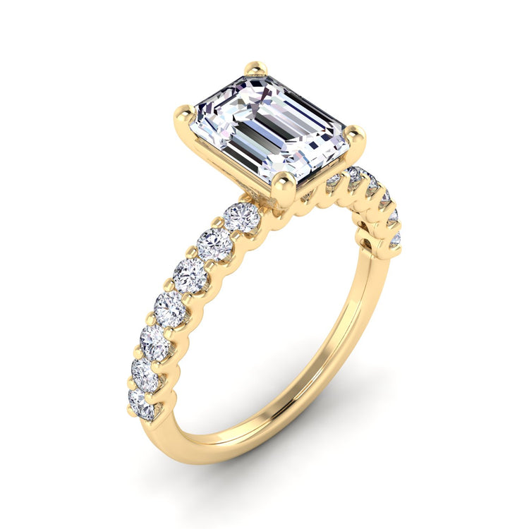 petite u prong engagement ring