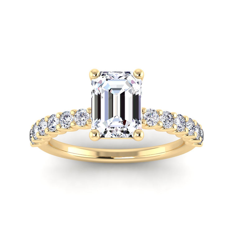 petite u prong engagement ring