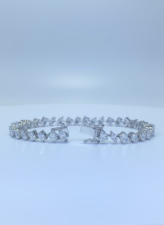 Multi Shaped Tennis Bracelet 6.85