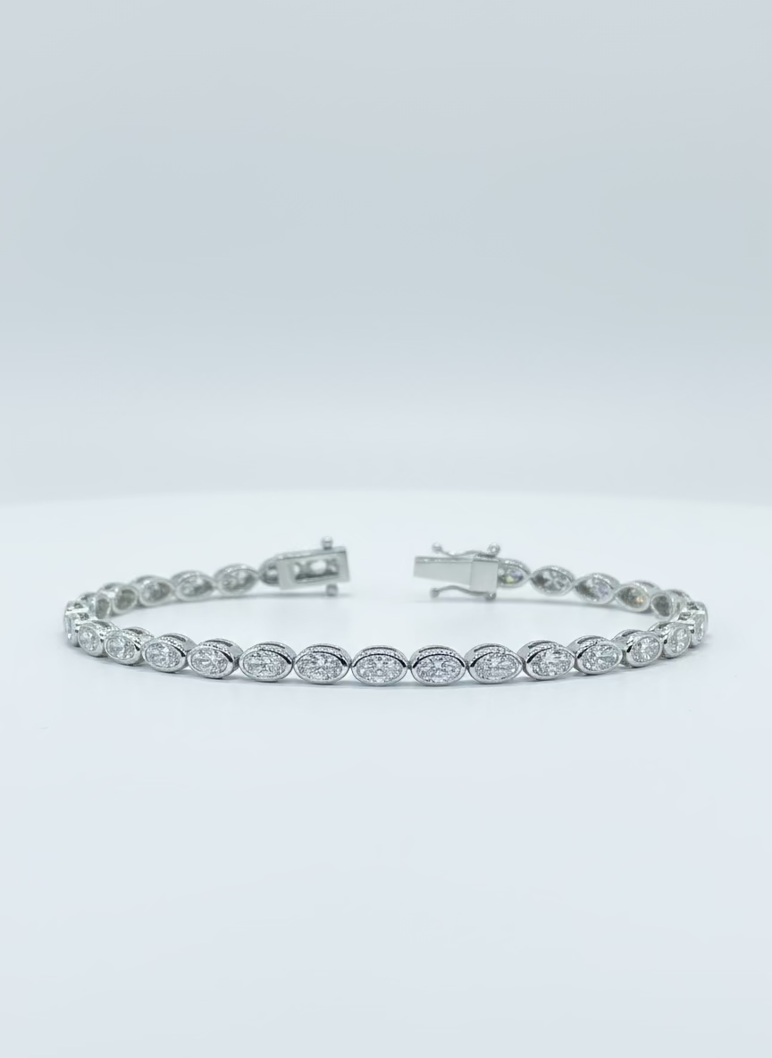 
                    Oval Bezel Tennis Bracelet 5.95ct
                  