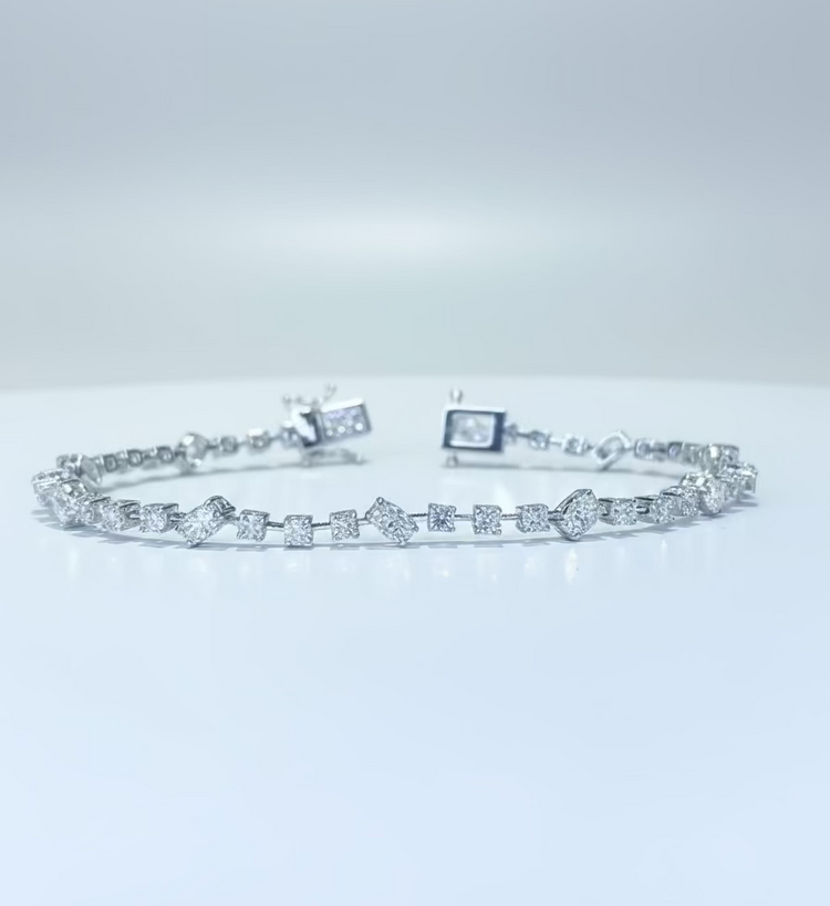Oval & Round Tennis Bracelet 3.27ct