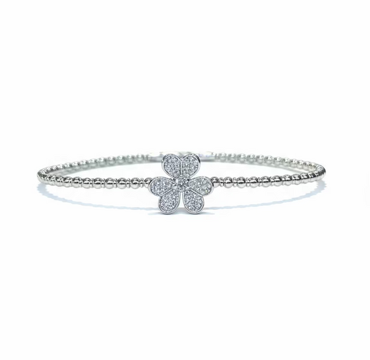 Flower Diamond Bangle 0.30ct