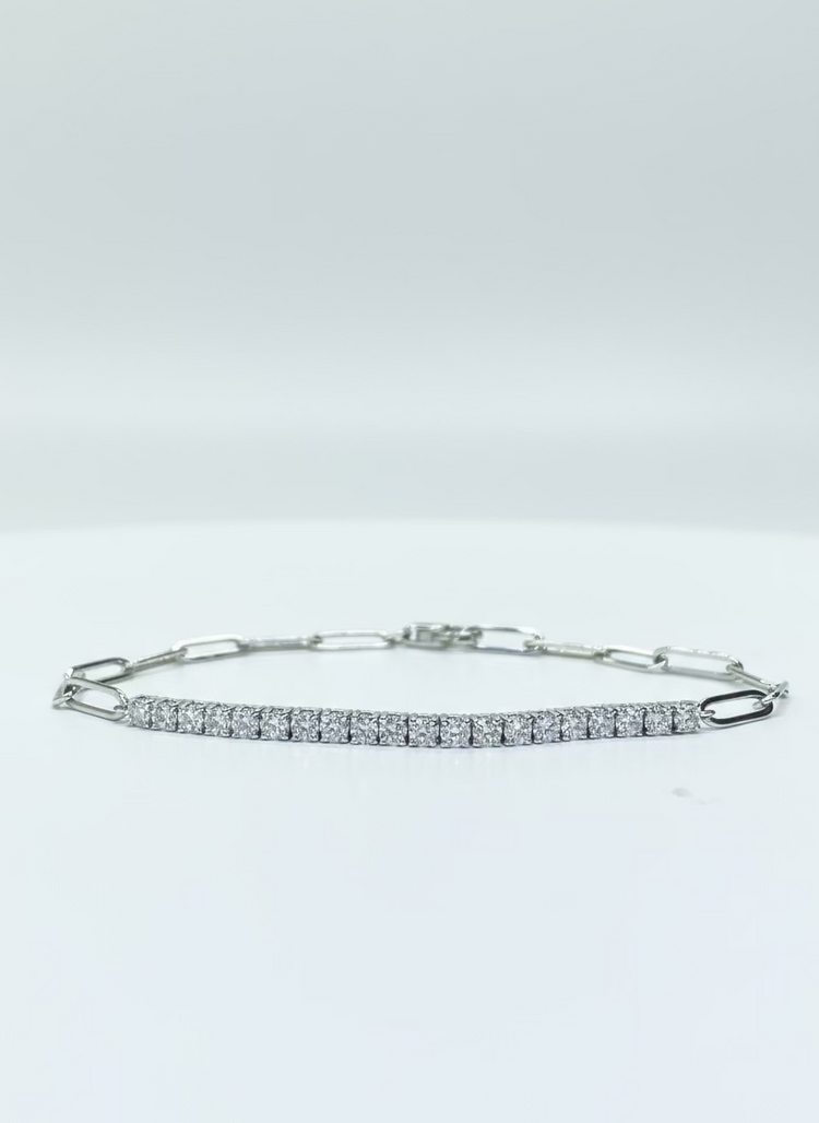 Paperclip Tennis Bracelet 1.05ct